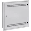 Spinta Solarix rozdzielacz LC-18 do ściany su listwami 2U, 4U i 11U 550x550 pilka RAL7035 su ramką Montuojama LC-18-55-15-W-G