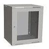 Solarix sulankstoma sieninė spinta SENSA LITE 12U 450mm, durelių stiklas, RAL 7035, SENSA-L-12U-545-11-G
