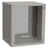 Solarix sulankstoma sieninė spinta SENSA LITE 12U 450mm, durelių stiklas, RAL 7035, SENSA-L-12U-545-11-G