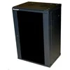 XtendLan 19" sieninė spintelė 22U 600x600, keliamoji galia 60 kg, stiklinės dūminės durys, išskleistos, juodos