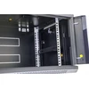 XtendLan 19" sieninė spinta 6U 600x450, keliamoji galia 60 kg, stiklinės durys, suvirintos, juodos