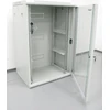 XtendLan 19" sieninė spinta 22U 600x600, keliamoji galia 60 kg, stiklinės dūminės durys, virintos, pilkos spalvos