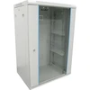 XtendLan 19" sieninė spinta 22U 600x600, keliamoji galia 60 kg, stiklinės dūminės durys, virintos, pilkos spalvos