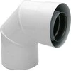SpiroFlex 80/125-60/100 turbo dvigubos sienelės alkūnė 90 redukcijos balta