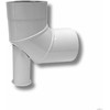 SpiroFlex 80/125 turbo (nv) dvigubos sienelės alkūnė balta 90 su pagrindu