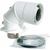 SpiroFlex F alkūnės adapteris 60/100-80/125 su baltomis jungtimis