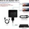 Lanberg vaizdo skirstytuvas iš HDMI į 2X HDMI 4K, USB-C prievadas, juodas | SPV-HDMI-1002