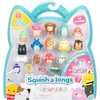 SQUISHMALLOWS SQUISH-A-LONGS kolekcinės figūrėlės, 14 vnt., 2,5 cm