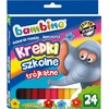 BAMBINO Mokykliniai trikampiai pieštukai 24 spalvų