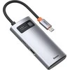 Jungčių stotelė / adapteris USB C kištukas - 4 rūšių jungtys Metal Gleam BASEUS