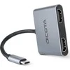 Dokų Stotis - DICOTA D32063 4-in-1 USB-C 4K HDMI Sidabrinė
