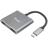 Equip 133484 knyginių kompiuterių dokas / jungčių replikatorius Vielinis USB 3.2 Gen 1 (3.1 Gen 1) Type-C Sidabras