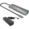 I-TEC USB C metalinis nano dokas 1xHDMI 4K 1xSD + 1xmicroSD kortelių skaitytuvas 1xGLAN 1xgarsas 3x USB 3.0 prievadas 1x USB-C PD + įkroviklis 100W