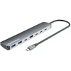 Šakotuvas Manhattan 7 prievadų 10G/5G USB-C/USB-A stotelė/replikatorius su „Power Delivery“ (181167)