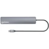 Šakotuvas Manhattan 7 prievadų 10G/5G USB-C/USB-A stotelė/replikatorius su „Power Delivery“ (181167)