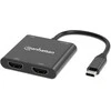 Stacja/replikator Manhattan Dual-HDMI USB-C (154321)