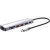 Šakotuvas Manhattan 153966 knyginių kompiuterių dokas / jungčių replikatorius Vielinis USB 3.2 Gen 2 (3.1 Gen 2) Type-C Sidabras