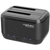 NATEC NSD-0955 prijungimo stotis KANGAROO DUAL 2,5/3,5 colio HDD USB 3.0 + kintamosios srovės adapteris