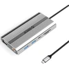 Orico USB-C 12w1 | USB-A | USB-C PD 100W | HDMI 4K | VGA | RJ45 Gigabit - sidabrinė