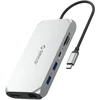 Orico XCR 12in1 USB-C Docking Station 2x USB-A 3.1 1x USB-A 2.0 1x USB-C PD 100W 1x USB-C 3.1 2x HDMI 2.0 4K 60 Hz 1x DisplayPort 1.4 4K 60 Hz 1x SD 3.0 1x Micro SD 3.0 1x RJ45 Gigabit Ethernet 1x audio CTIA 3.5 mm - sidabrinis
