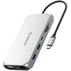 Orico XCR 12in1 USB-C Docking Station 2x USB-A 3.1 1x USB-A 2.0 1x USB-C PD 100W 1x USB-C 3.1 2x HDMI 2.0 4K 60 Hz 1x VGA 1080p 1x SD 3.0 1x Micro SD 3.0 1x RJ45 Gigabit Ethernet 1x audio CTIA 3.5 mm - Gray