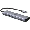 Hub / Adapteris Ugreen Revodok 7w1 USB-C do 2x USB-C 3.2, USB-A 3.2, HDMI 4K 60Hz, SD/TF, PD 100W