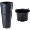 Gėlių vazonas Form Plastic Slim 2723, plastikinis, antracito spalvos
