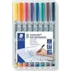 Staedtler 311 WP8, 8 pc(s), Juodas, Mėlyna, Brown, Žalias, Oranžinis, Raudona, Violet, Geltona, Pilkas, Polypropylene (PP), 0.4 mm