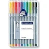 Staedtler triplus fineliner 334, Įvairių spalvų, Pilka, Polipropilenas (PP), 0,3 mm, 10 vnt.