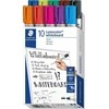 Staedtler Dry-ease markeris lentoms, 10 spalvų, Staedtler pakuotė