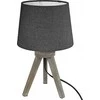 Atmosphera Lamp Stalinis šviestuvas MINI GRIS, medinės kojelės, 30 cm