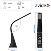 Nedis Avide LED stalinis šviestuvas Business 6W LCD odos imitacija juodas