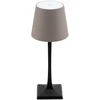 Lampa stołowa Quant Securit® LED lampka biurkowa MILANO bezprzewodowa i ładowalna juoda/szaro-ruda