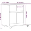 šoninis staliukas Sena mediena 70x35x55 cm Inžinerinė mediena
