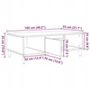 Kavos staliukas Balta 102 x 55 x 35 cm Apdirbta mediena