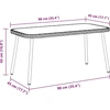 Kavos staliukas Juoda 90 x 45 x 43 cm poliratanas