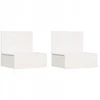 Naktinis staliukas 2 pcs Balta 42 x 32,5 x 40 cm Pušies masyvas