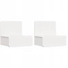 Naktinis staliukas 2 pcs Balta 44 x 32,5 x 40 cm Pušies masyvas