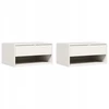 Naktinis staliukas 2 pcs Balta 50 x 32,5 x 24 cm Pušies masyvas