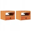 Naktinis staliukas 2 pcs Vaško ruda 38 x 36 x 29,5 cm