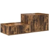 Oppbevaringsskap 2 pcs Rūkyta ąžuolas 118 x 41 x 40 cm