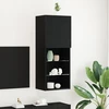 TV staliukas TV spintelių komplektas 40,5 x 30 x 102 cm Juodas ąžuolas