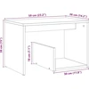 šoninis staliukas Sena mediena 59x36x38 cm Inžinierinė mediena
