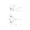 Stalo baterija Hydroland Wall Jupiter chromas (B384)