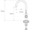 Virtuvinis maišytuvas Quadron JODIE Q LINE SLIM 3623511_PVDG1, aukso