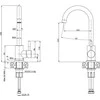 Virtuvinis maišytuvas Quadron Kate 3623500_BL, juoda