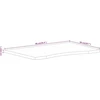 Rašomojo stalo stalviršis su linkiu, 90x50x2,5cm, mango masyvas