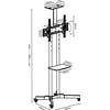 Laikiklis Stand wózek tv tb-st1 televizoriui do 75 cali 45kg max vesa 600x400