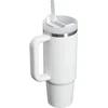 Termo puodelis Stanley Quencher H2.O FlowState 0,89 L - šerkšno baltos spalvos