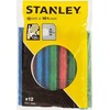 Klijų kasetės Stanley 12 mm x 100 mm spalvų rinkinys 12 STT1-70436
